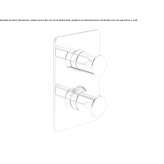 Thermostatic shower faucet made of chrome-plated brass Manvel