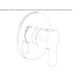 Single-lever shower mixer with plate Calcio