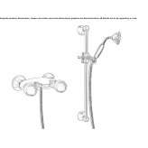 4-hole shower faucet with a hand shower Kroeslin