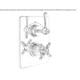 2-hole thermostatic shower mixer with plate Fismes