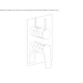 Concealed brass shower faucet with plate Hurezani