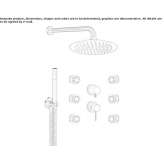 Stainless steel shower set with shower head Pedasi