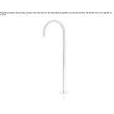 Floor-standing stainless steel bathtub spout Piacenza
