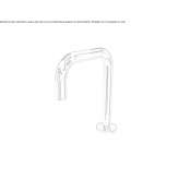 Chrome-plated washbasin spout Teynham