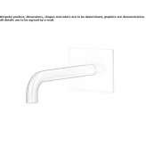 Stainless steel sink spout mounted on the wall Piacenza