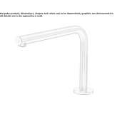 Stainless steel sink spout mounted on the countertop Piacenza