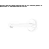 Stainless steel wall-mounted bathtub spout with tile Piacenza