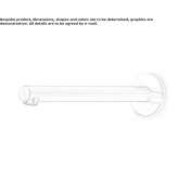 Stainless steel wall-mounted bathtub spout with tile Piacenza