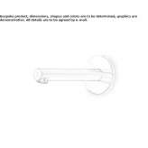 Stainless steel sink spout mounted on the wall Piacenza