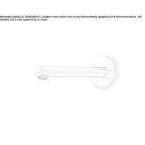 Stainless steel sink spout mounted on the wall Piacenza