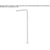 Floor-standing stainless steel bathtub spout Piacenza