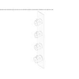 Stainless steel thermostatic set for wall mounting Kuhmo