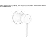 Electronic faucet with remote control made of stainless steel for wall mounting Lubian