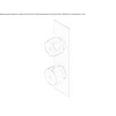 Stainless steel thermostatic set for wall mounting Mislata