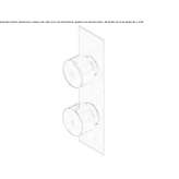 Stainless steel thermostatic set for wall mounting Etucuaro