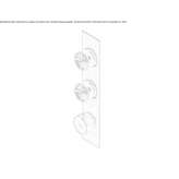Stainless steel thermostatic set for wall mounting Korgan