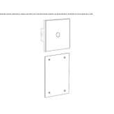 Electronic, brass faucet with remote control, mounted on the wall Nauen