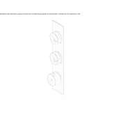 Stainless steel thermostatic set for wall mounting Bynum