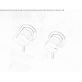 Set of 2 shut-off mixing valves for wall mounting Anaya
