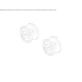 Set of 2 shut-off mixing valves for wall mounting Korgan