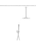 Ceiling shower head and shower arm set Rodez