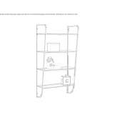 Open bathroom cabinet in glass and aluminum Ciocani