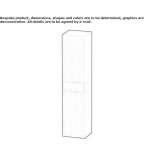 Wooden bathroom column with a door Pinet