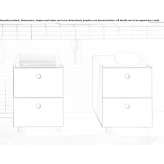 Wooden sectional bathroom cabinet with drawers Orbita