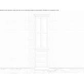 Tall wooden bathroom column with a door Dabel