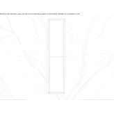 Suspended wooden bathroom column with a door Mayrtup