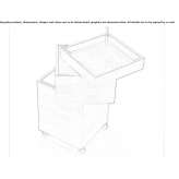 Wooden bathroom cabinet on wheels Aitona
