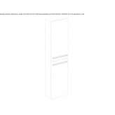 Suspended bathroom column with a door Guerigny