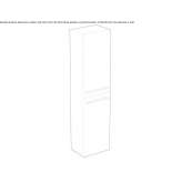 High suspended bathroom column with a door Dresher