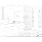 Bathroom cabinet/washbasin cabinet Murton