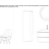 Suspended bathroom column Aksdal