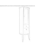Tall, wooden bathroom cabinet, standing Fizes