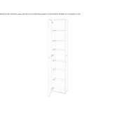Module with glass shelves and revolving doors with an interior mirror Ninove
