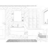 Hanging bathroom cabinet with drawers and mirror Lapa