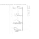 Corner standing bathroom cabinet Woodcote