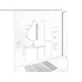 Single wall cabinet under the washbasin with doors Hurigny