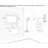 Wall-mounted washbasin cabinet Moche