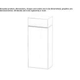 Low wooden bathroom cabinet with doors Pinet