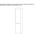 Tall wooden bathroom column with a door Wackerow