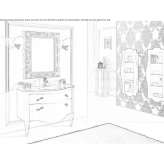 Washbasin cabinet with drawers Moche