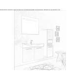 Wall-mounted washbasin cabinet with doors Hurigny