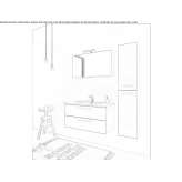 Wall-mounted washbasin cabinet with drawers Hurigny