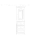 Wooden bathroom column with drawers Wathena