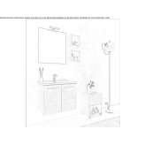 Wall-mounted washbasin cabinet with doors Hurigny