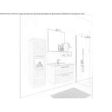 Wall-mounted washbasin cabinet with drawers Hurigny
