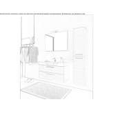 Wooden wall-mounted washbasin cabinet with drawers Hurigny